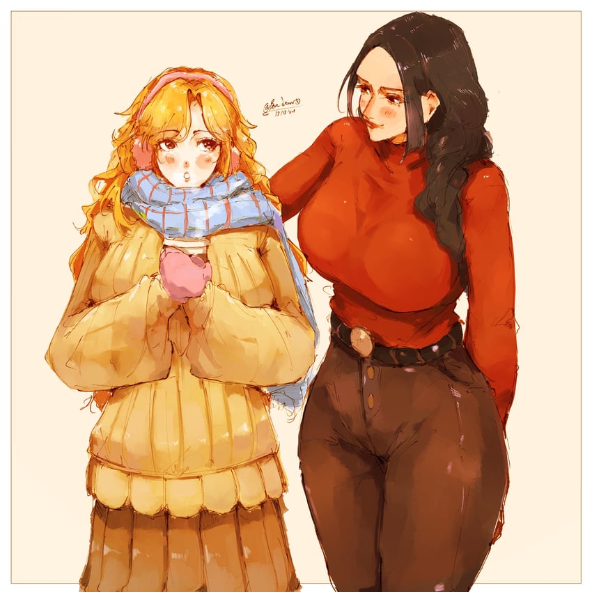 nami and nico robin (one piece) drawn by bon_drawr