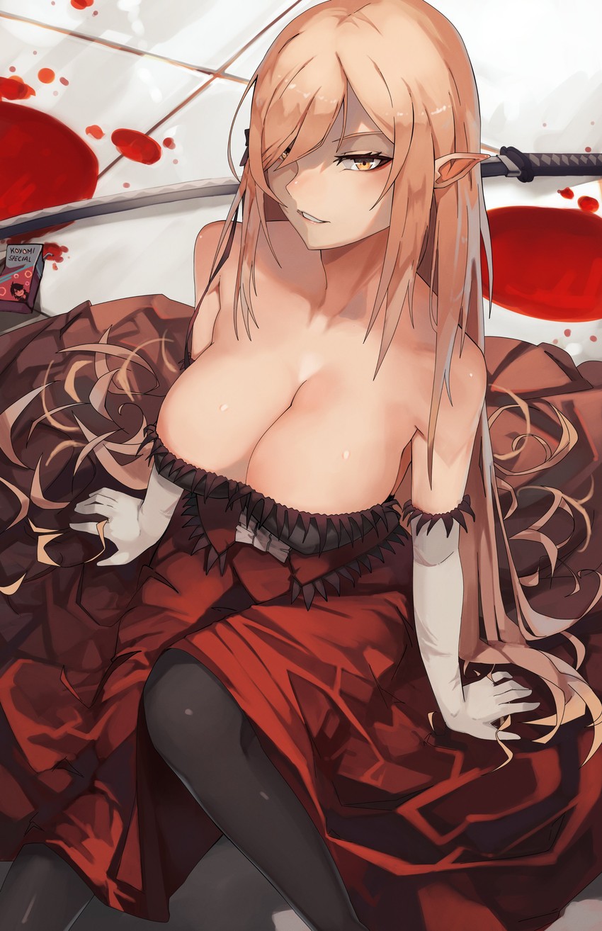 oshino shinobu and kiss-shot acerola-orion heart-under-blade (monogatari) drawn by shizu_(shizuillust)