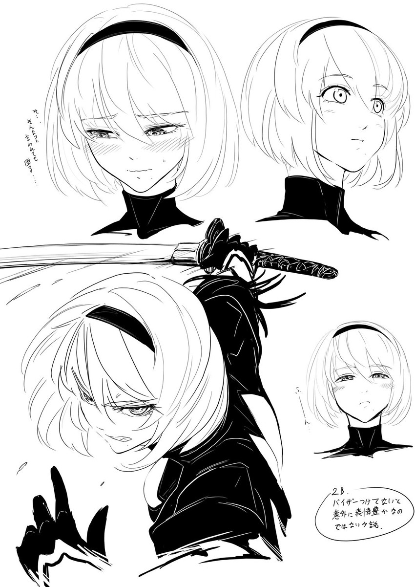 2b (nier and 1 more) drawn by imizu_(nitro_unknown)