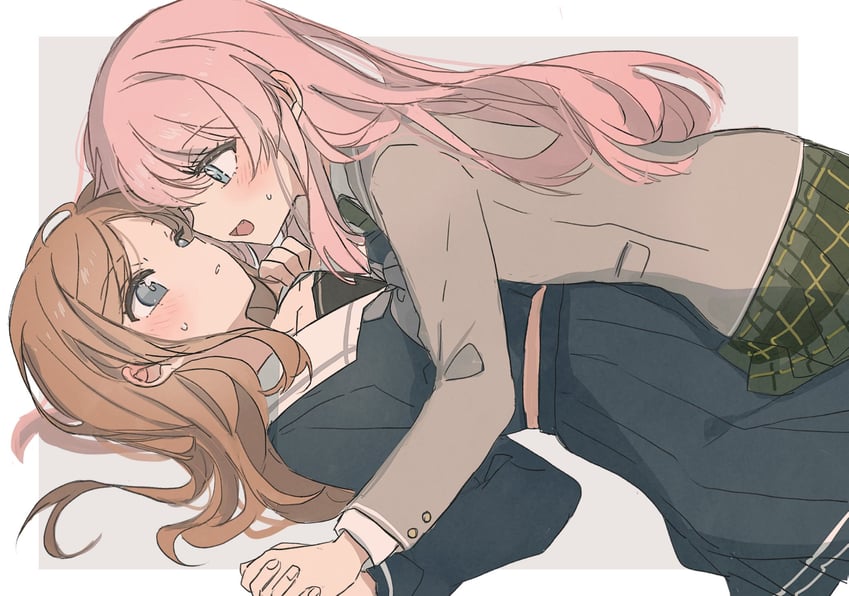 chihaya anon and nagasaki soyo (bang dream! and 1 more) drawn by seri_(vyrlw)