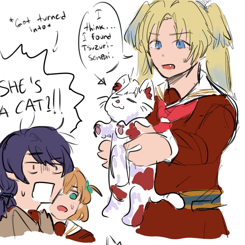 hinoshita kaho, murano sayaka, yugiri tsuzuri, and osawa rurino (love live! and 1 more) drawn by kepitingtiga