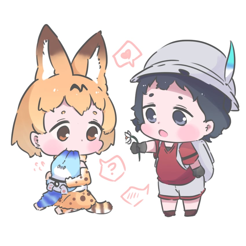 serval and lucky beast (kemono friends) drawn by chai_chai_huishi