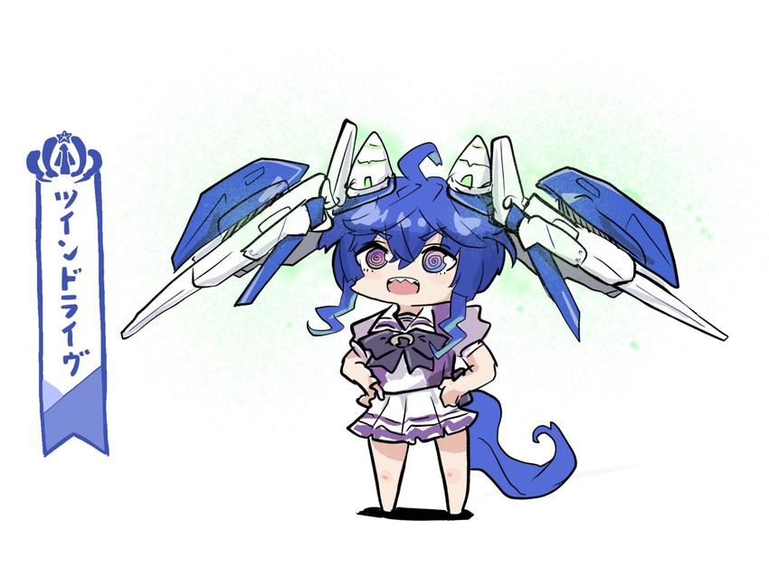 twin turbo, 00 gundam, and 00 raiser (umamusume and 2 more) drawn by kawamochi_(tddm3573)