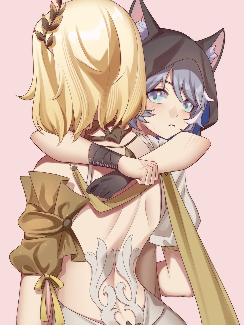 aglaea and cipher (honkai and 1 more) drawn by pinkuma