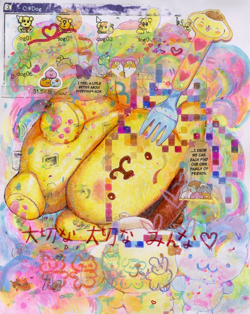 pompompurin (sanrio and 2 more) drawn by megumi_(gummygunk)