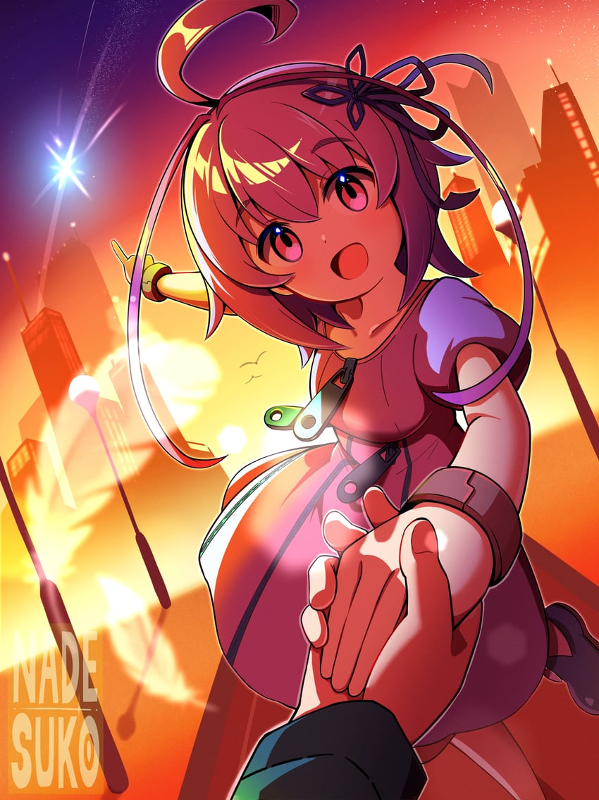 gunvolt and joule (azure striker gunvolt and 1 more) drawn by nadesukos