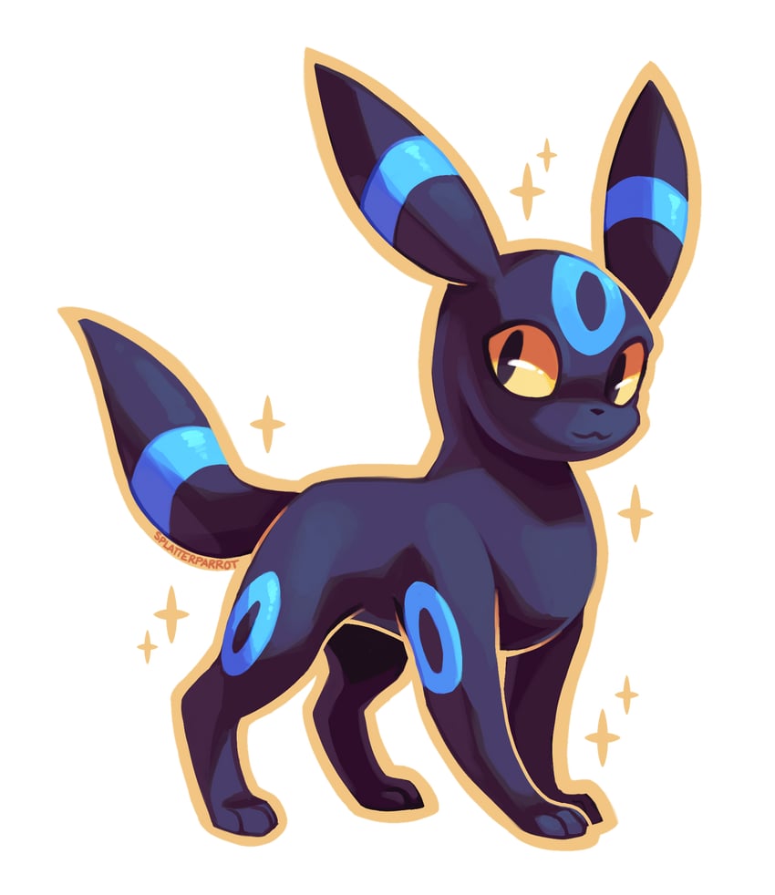 umbreon (pokemon) drawn by splatterparrot