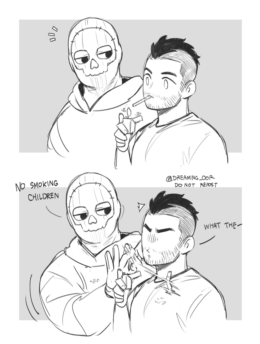 ghost and soap (call of duty and 1 more) drawn by dreaming_oor