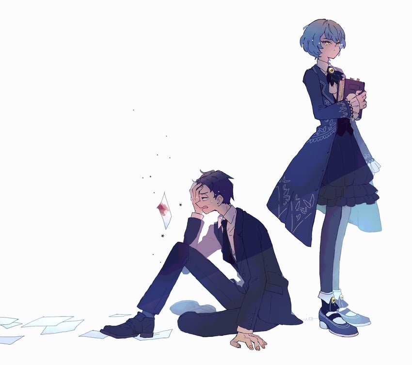 angela and roland (project moon and 1 more) drawn by nito