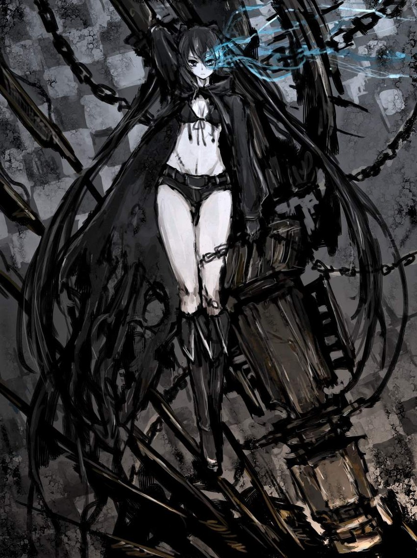 black rock shooter (black rock shooter) drawn by moto_murabito