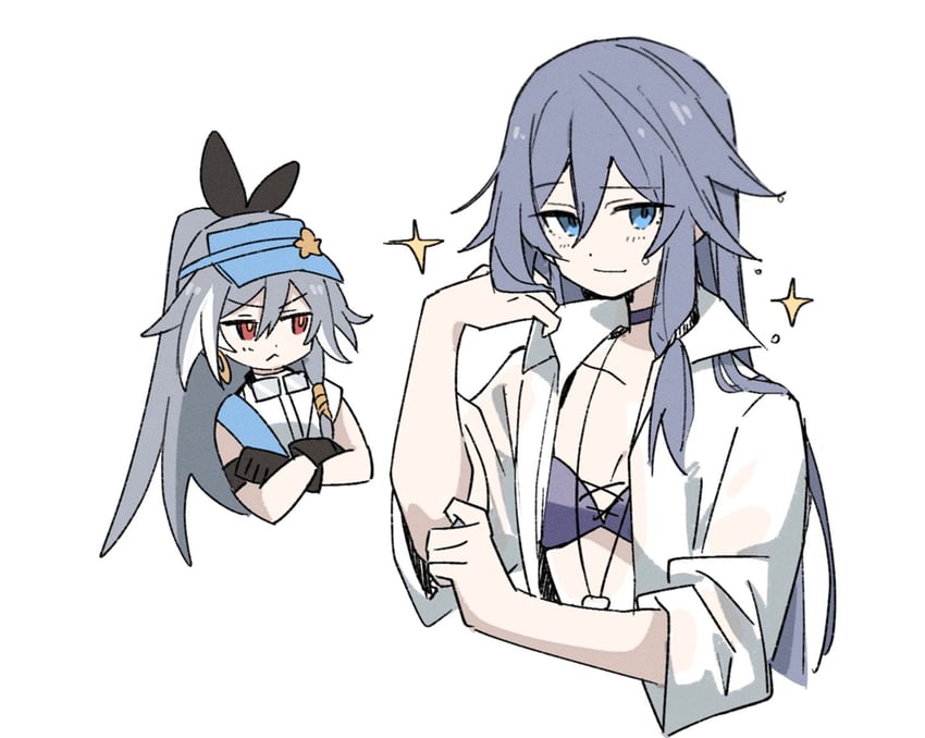 fu hua and herrscher of sentience (honkai and 1 more) drawn by haigo_ti