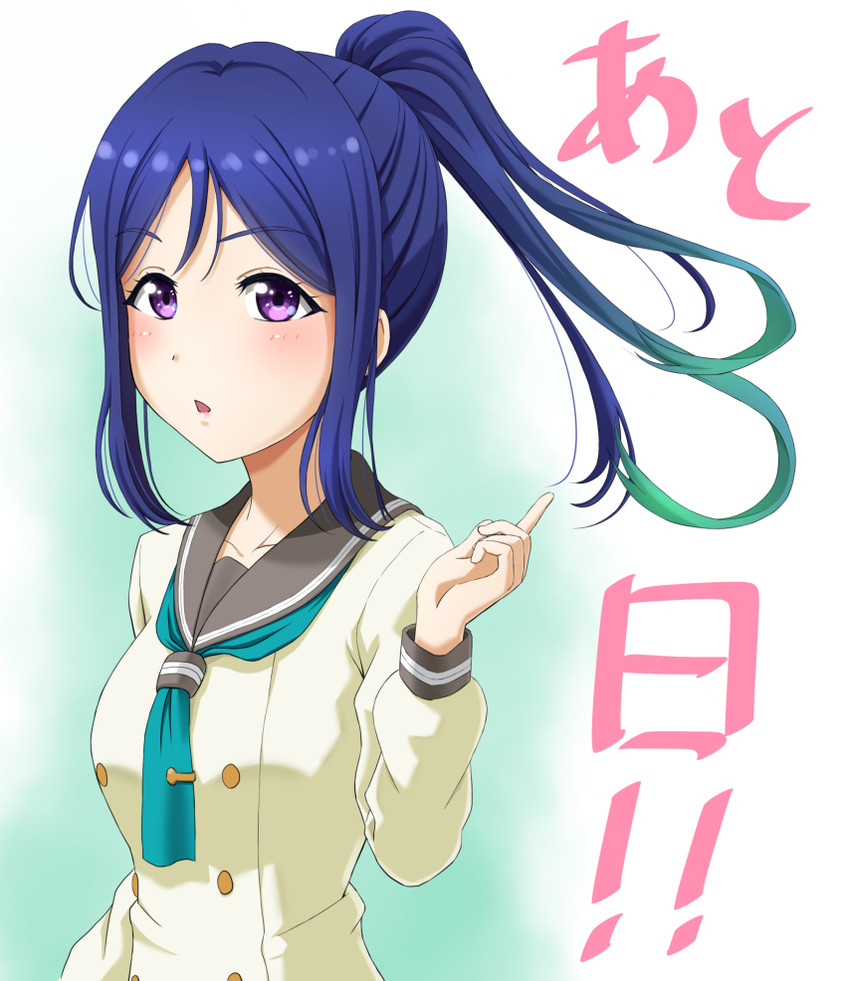 matsuura kanan (love live! and 1 more) drawn by shishamo_(scholacco)
