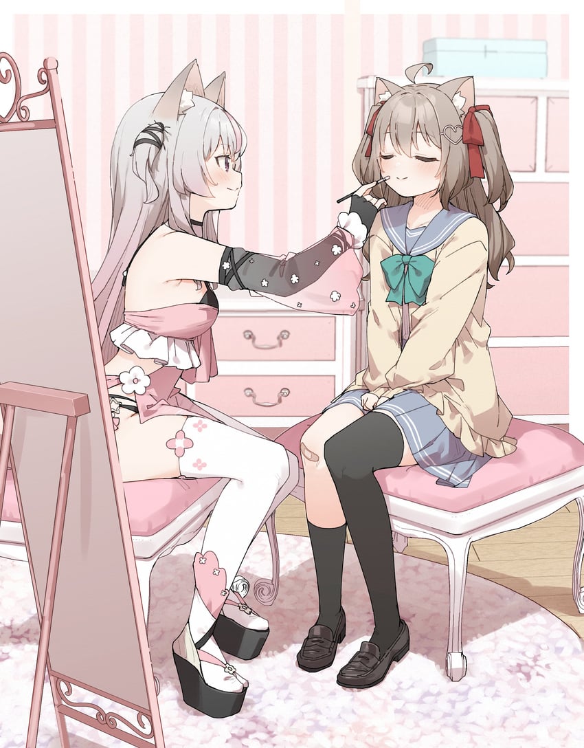 neuro-sama and annytf (indie virtual youtuber and 1 more) drawn by yukie_(kusaka_shi)