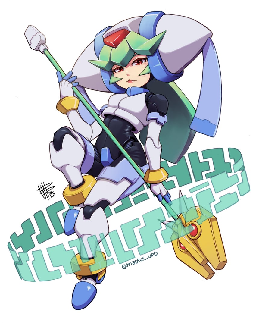 pandora and model w (mega man and 1 more) drawn by mateus_upd