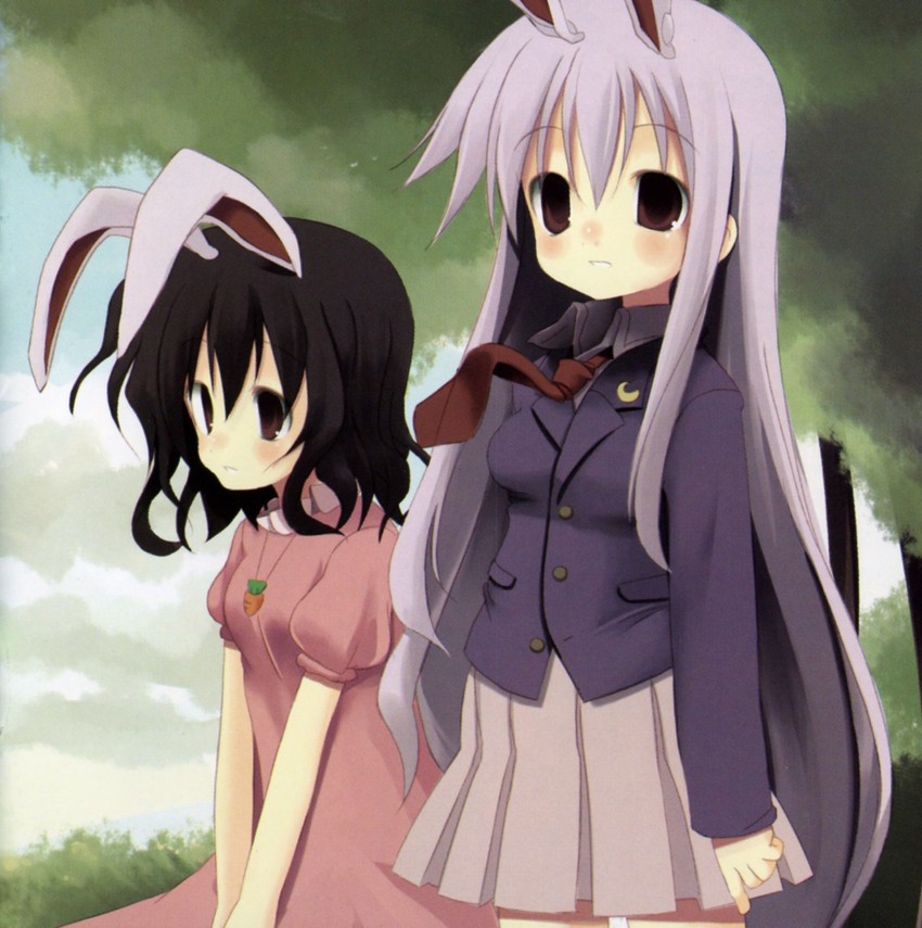 reisen udongein inaba and inaba tewi (touhou) drawn by shiro_(octet)