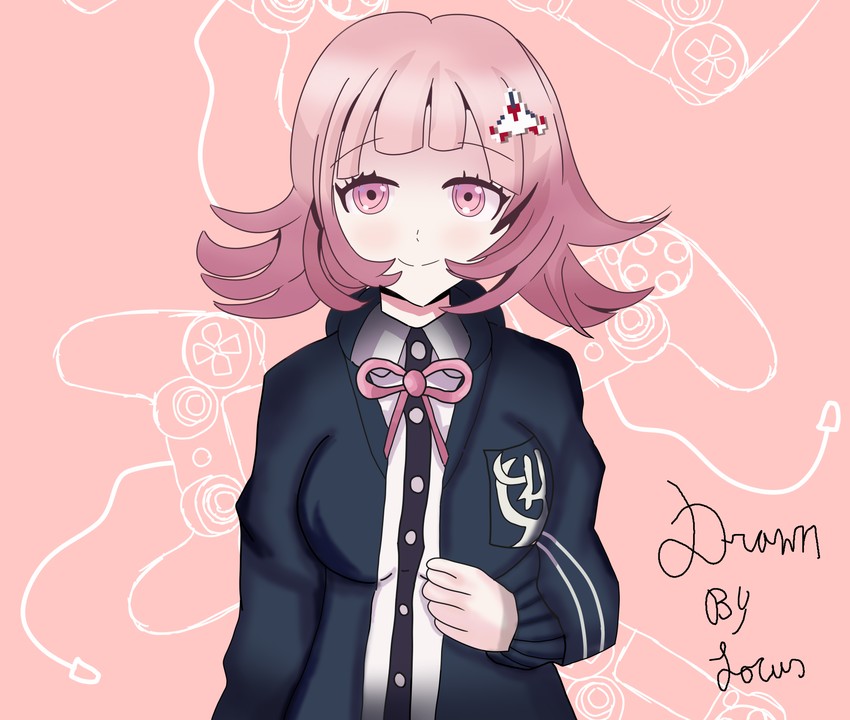 nanami chiaki (danganronpa and 2 more) drawn by locusludens