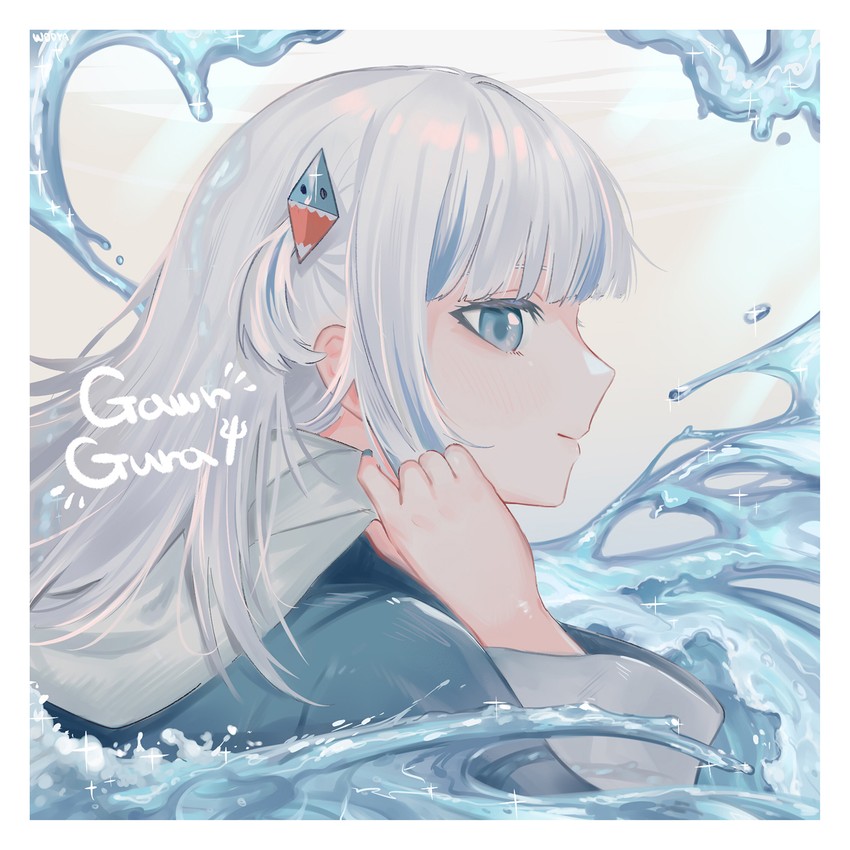 gawr gura (hololive and 1 more) drawn by crow_(aaaaaaa068345)