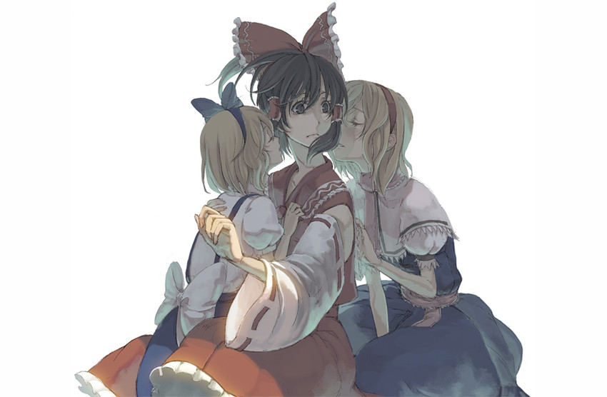 hakurei reimu and alice margatroid (touhou) drawn by cosmic_(crownclowncosmic)