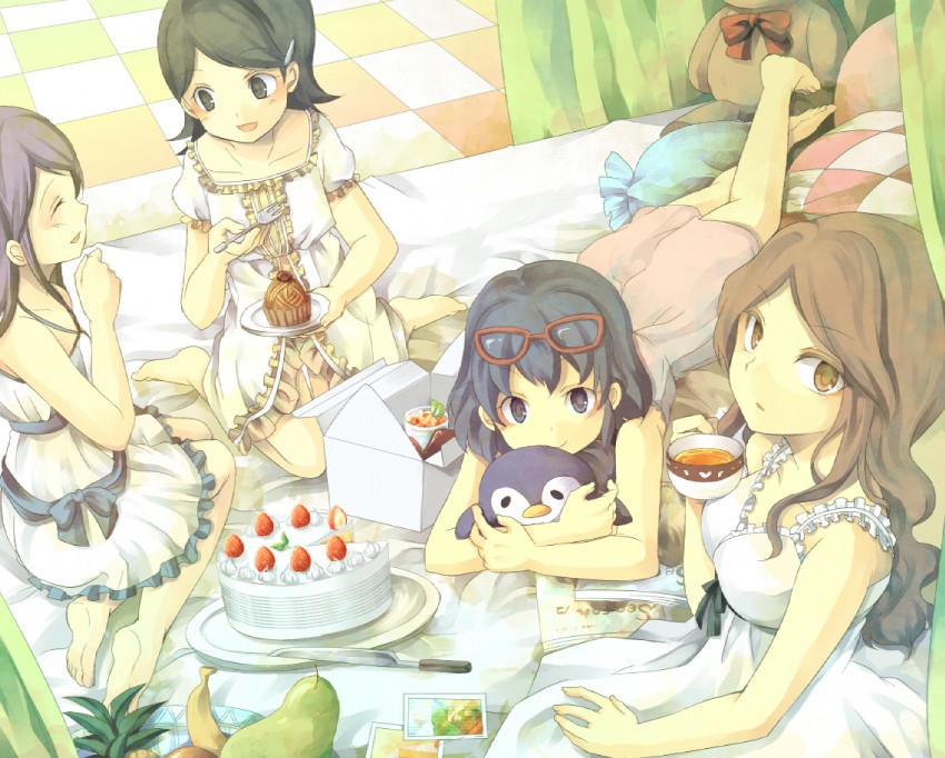 otonashi haruna, raimon natsumi, kudou fuyuka, and kino aki (inazuma eleven) drawn by aki-t