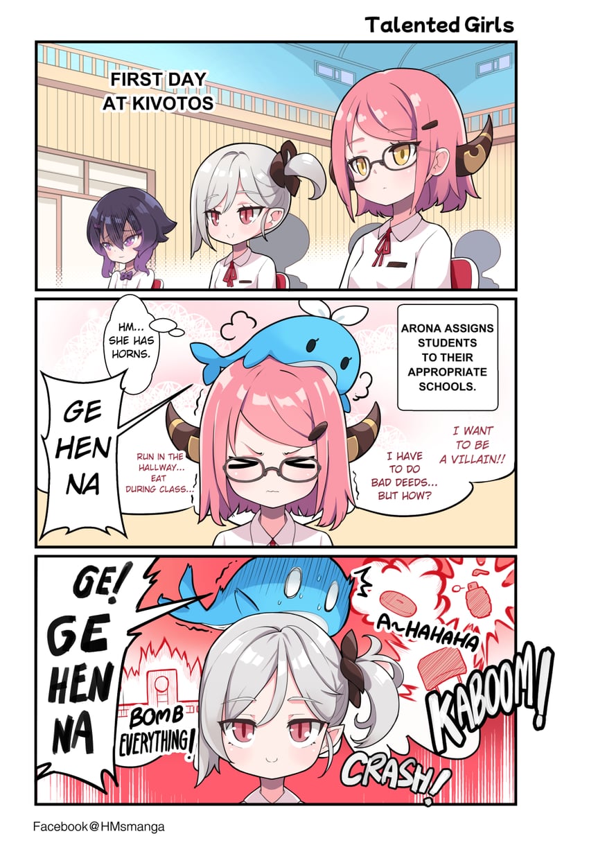 aru, arona, mutsuki, haruka, and sorting hat (blue archive and 2 more) drawn by hm_(hmongt)