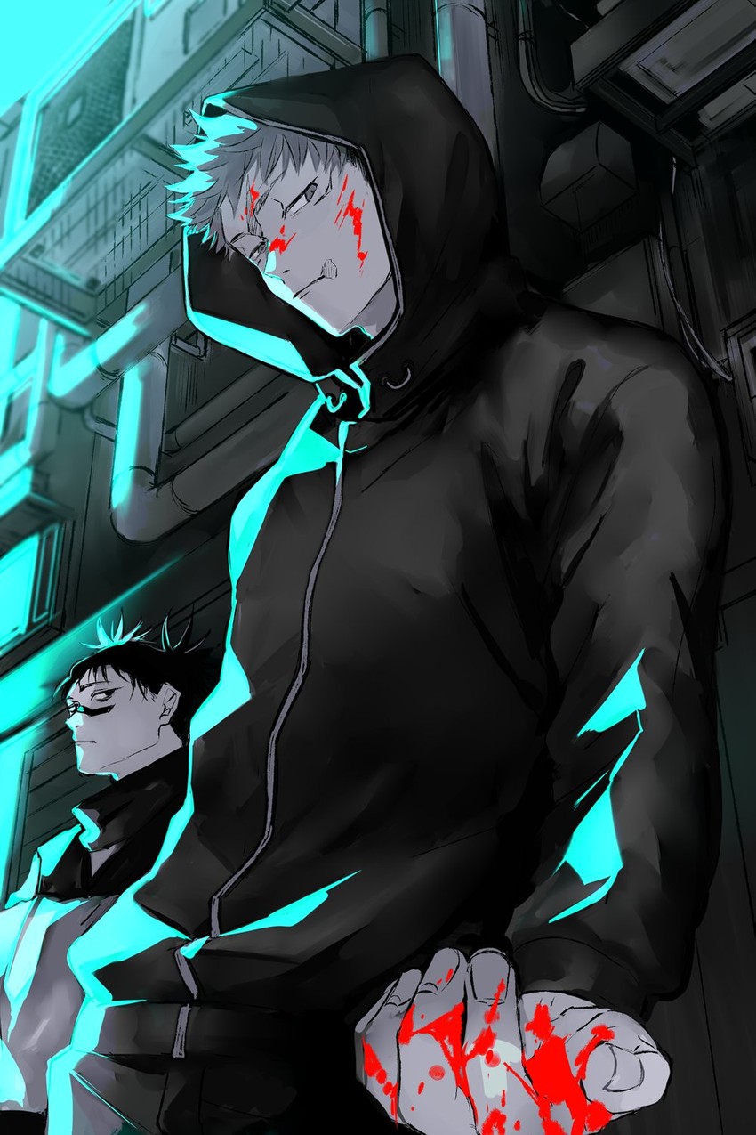 itadori yuuji and choso (jujutsu kaisen) drawn by jjhmk07