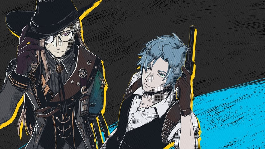 regis altare and noir vesper (holostars and 1 more) drawn by intridox