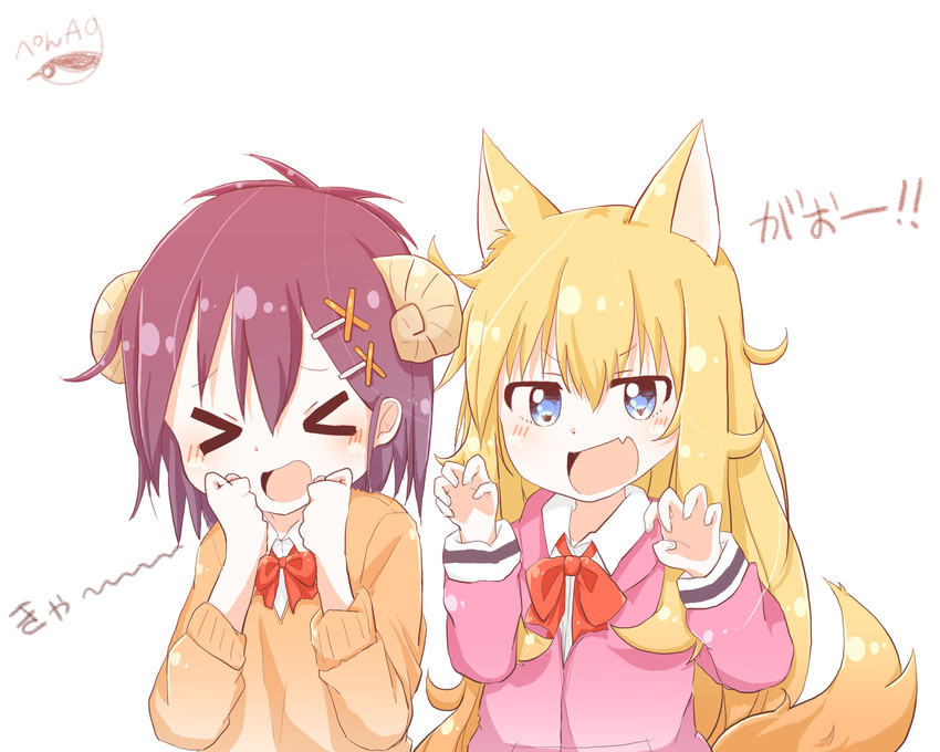 gabriel tenma white and vignette tsukinose april (gabriel dropout) drawn by pen_ag