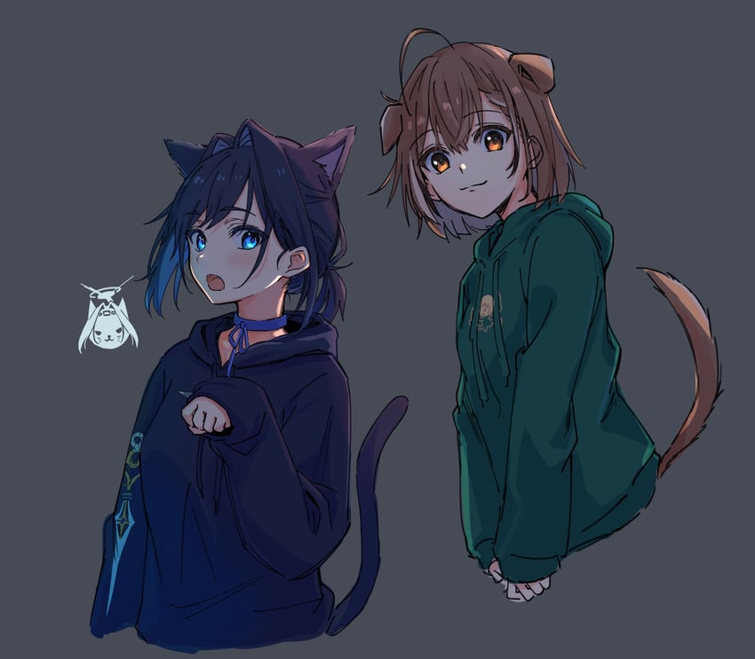 ouro kronii and nanashi mumei (hololive and 1 more) drawn by kisuu_(oddnumberr_)