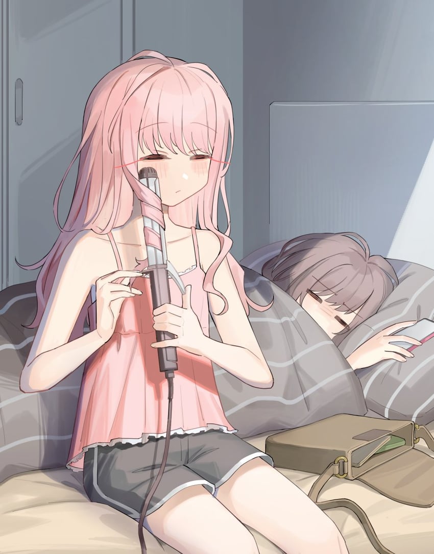shinonome ena and akiyama mizuki (project sekai) drawn by qi'e_(penguin)