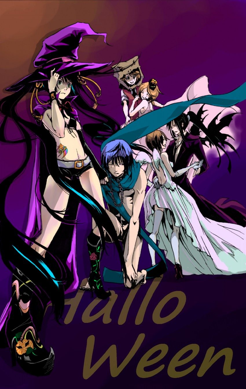 hatsune miku, kagamine rin, kagamine len, kaito, meiko, and 1 more (vocaloid) drawn by nagi_(pixiv)