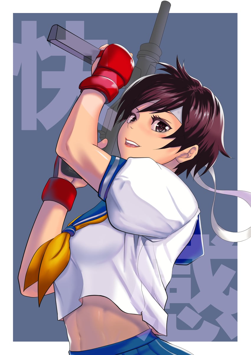 kasugano sakura (street fighter and 3 more) drawn by yagi_(joe731842)