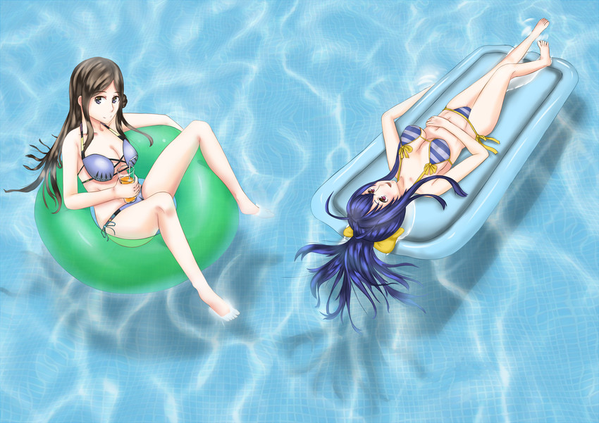 mai natsume and kurashiki akane (blazblue and 3 more) drawn by salmon_(4chan)