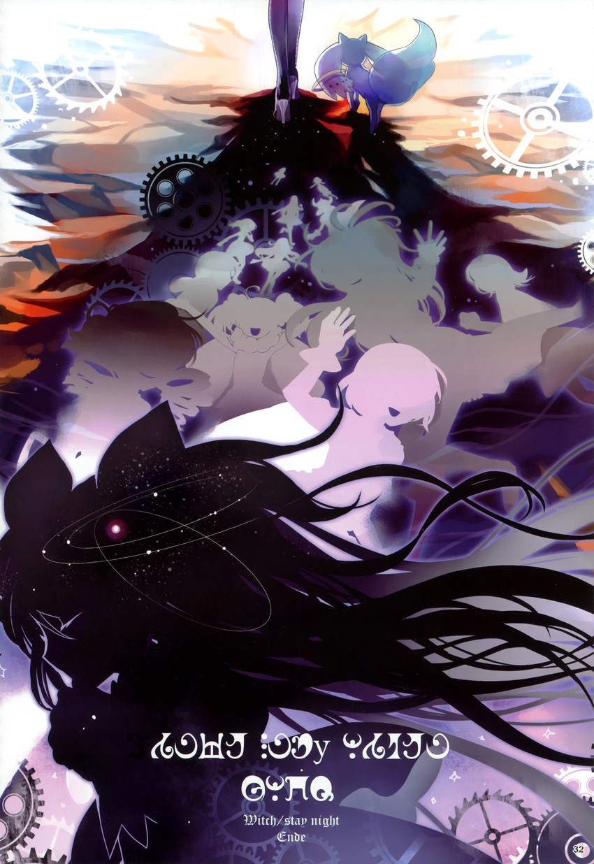 akemi homura, kaname madoka, sakura kyoko, tomoe mami, kyubey, and 6 more (mahou shoujo madoka magica)
