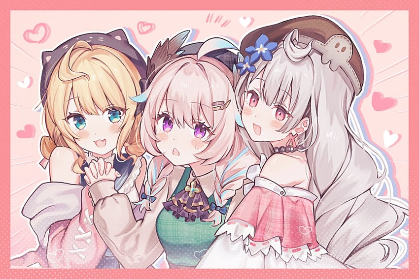 enna alouette, millie parfait, and reimu endou (nijisanji and 1 more) drawn by s03828736