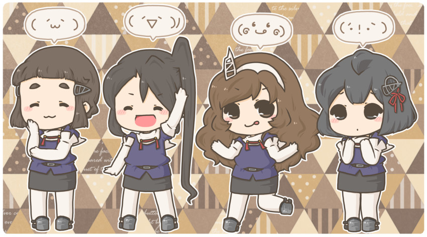 ashigara, haguro, nachi, and myoukou (kantai collection) drawn by kokoko_(kokolololo)