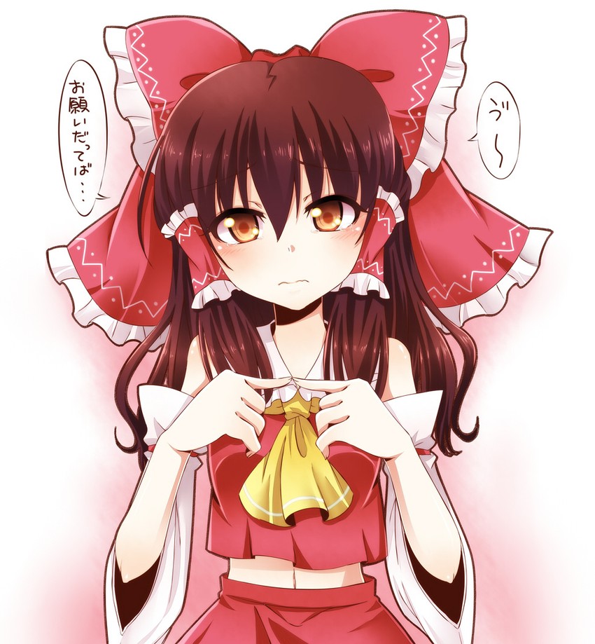 hakurei reimu (touhou) drawn by haruki_(colorful_macaron)