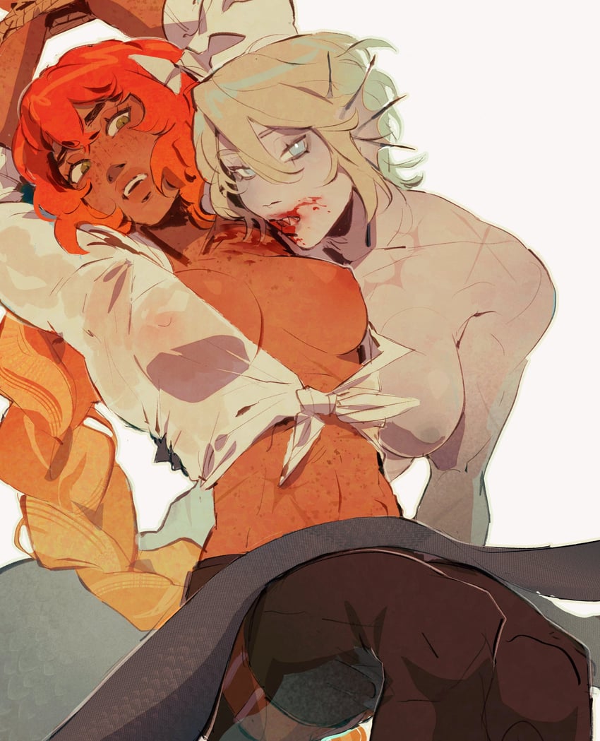 ishmael and faust (project moon and 1 more) drawn by 2400db