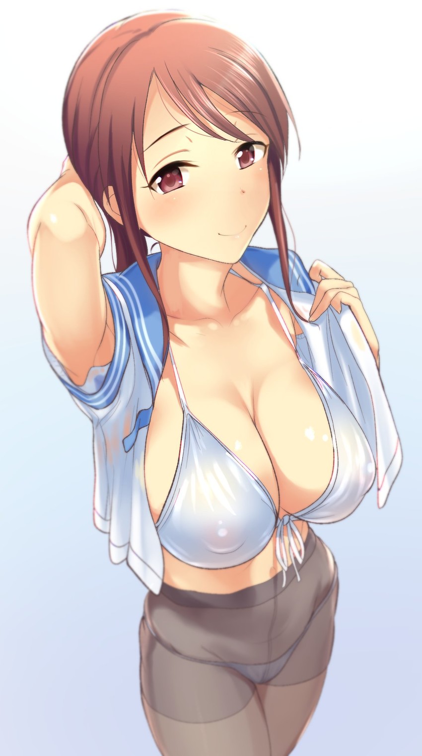 Anime Girls With Big Boobs Wet Shirt