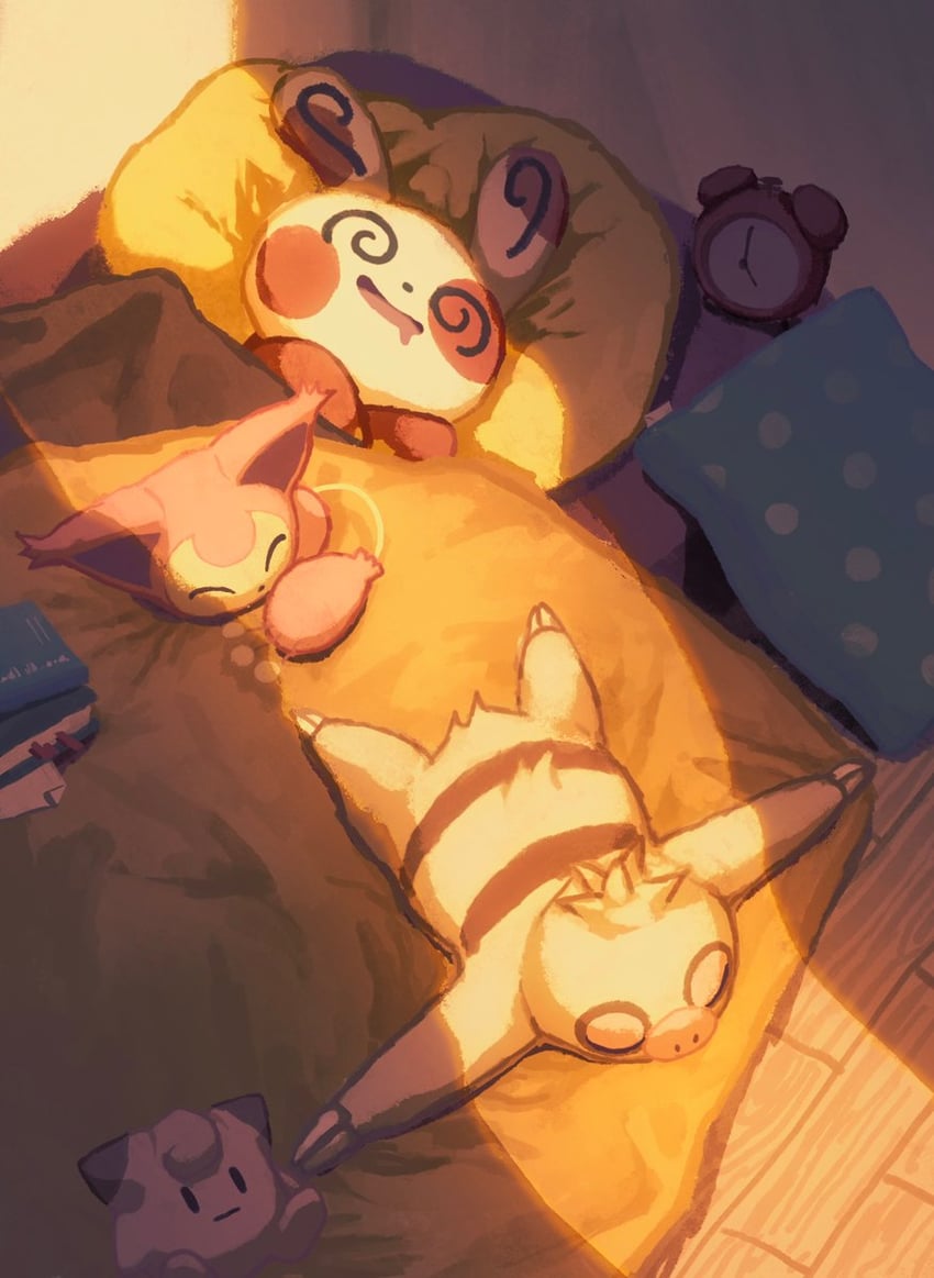 clefairy, skitty, spinda, and slakoth (pokemon) drawn by aruco_co