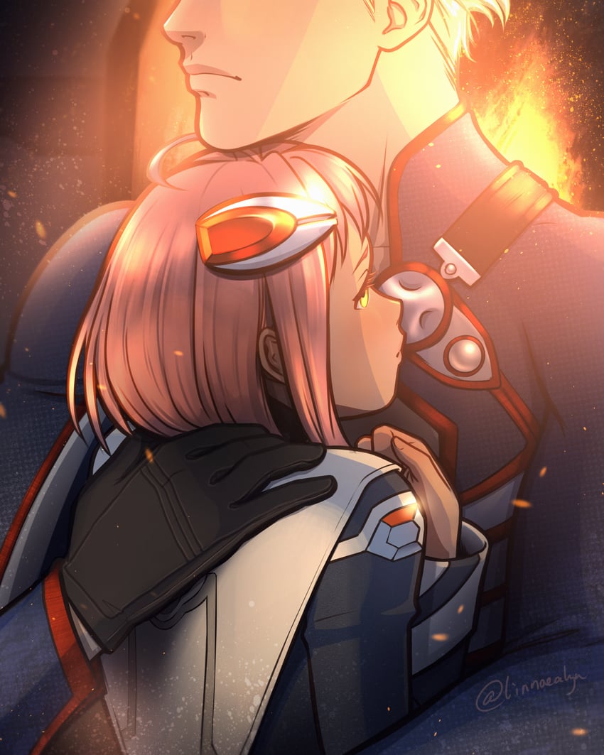 momo mizrahi and ziggy (xenosaga and 1 more) drawn by linnaealyn