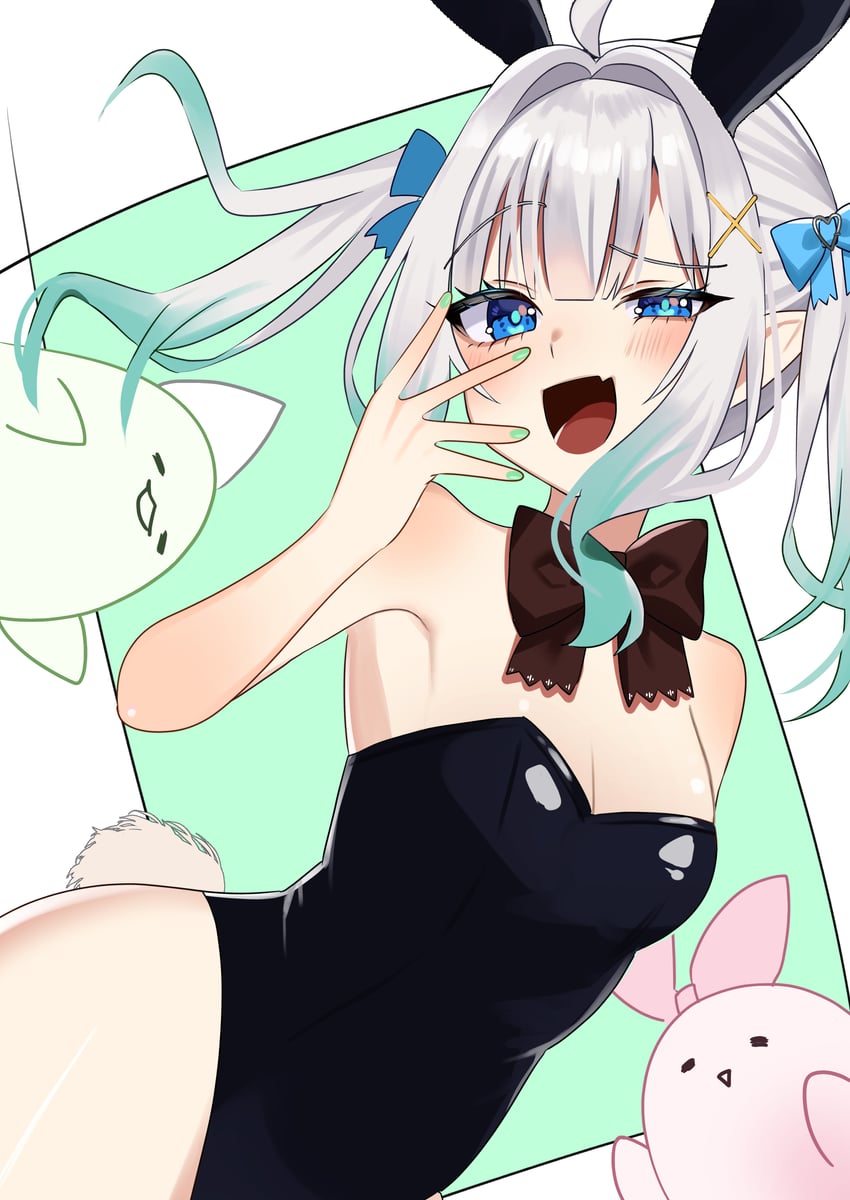 mint fantome and wisps (indie virtual youtuber) drawn by ikada_nami
