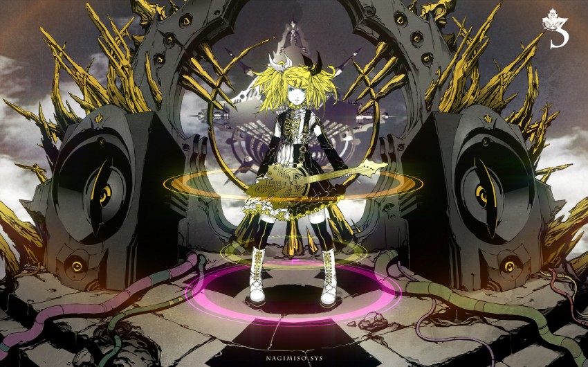 kagamine rin (vocaloid and 1 more) drawn by nagimiso