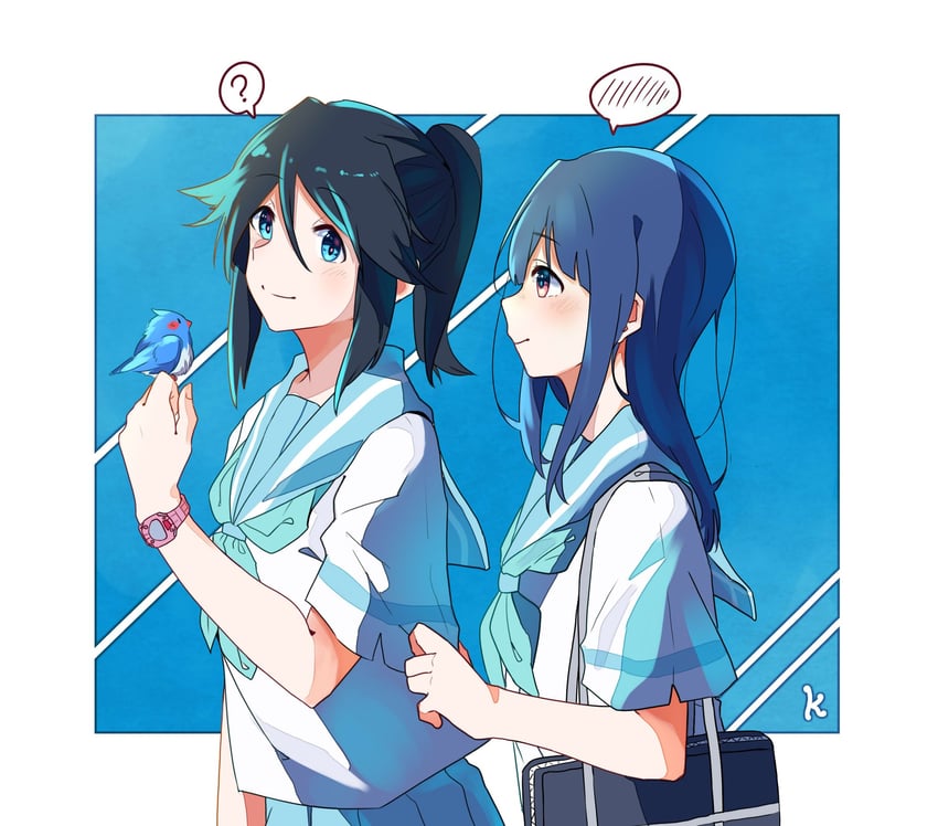 yoroizuka mizore and kasaki nozomi (hibike! euphonium and 1 more) drawn by haitunyoyo