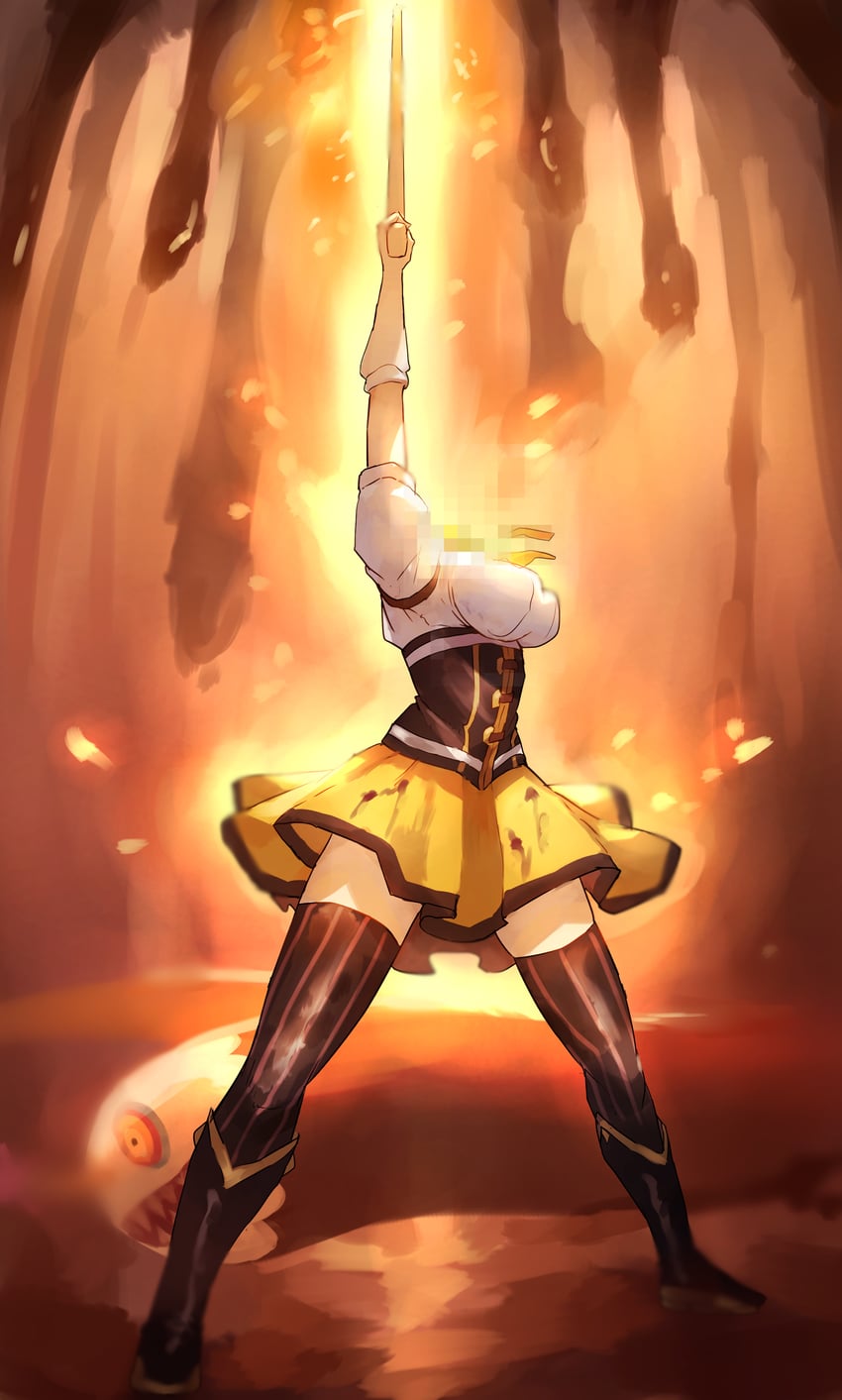 tomoe mami and charlotte (mahou shoujo madoka magica and 2 more) drawn by shiburingaru