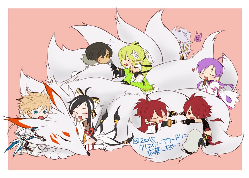 aisha landar, elesis, ara haan, rena erindel, elsword, and 12 more (elsword) drawn by hiraijin