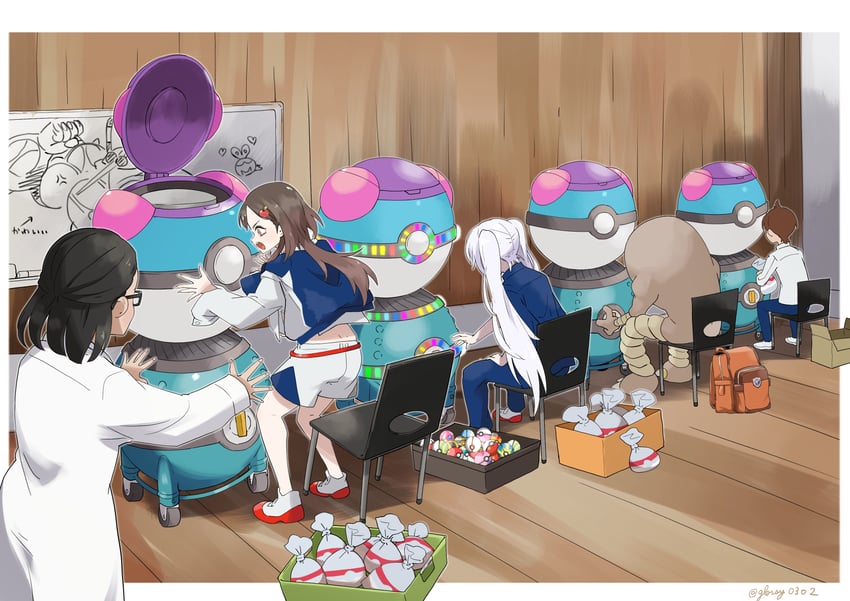 florian, applin, hitmonlee, buzzwole, and kuraishi ringo (original and 2 more) drawn by glassy0302