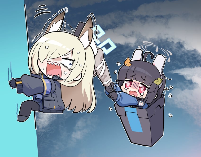 kanna and miyu (blue archive and 1 more) drawn by nemoga