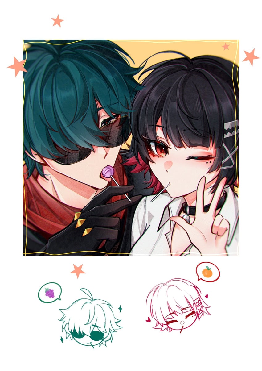 ellen joe and lighter (zenless zone zero) drawn by geraly0216