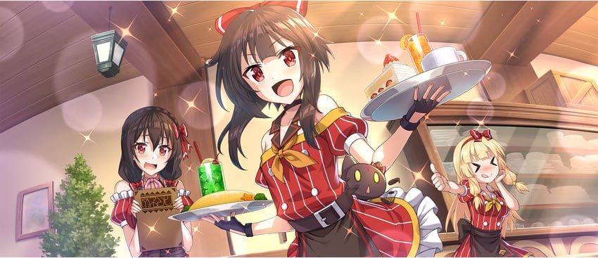 megumin, yunyun, chomusuke, and cecily (kono subarashii sekai ni shukufuku wo! and 1 more)