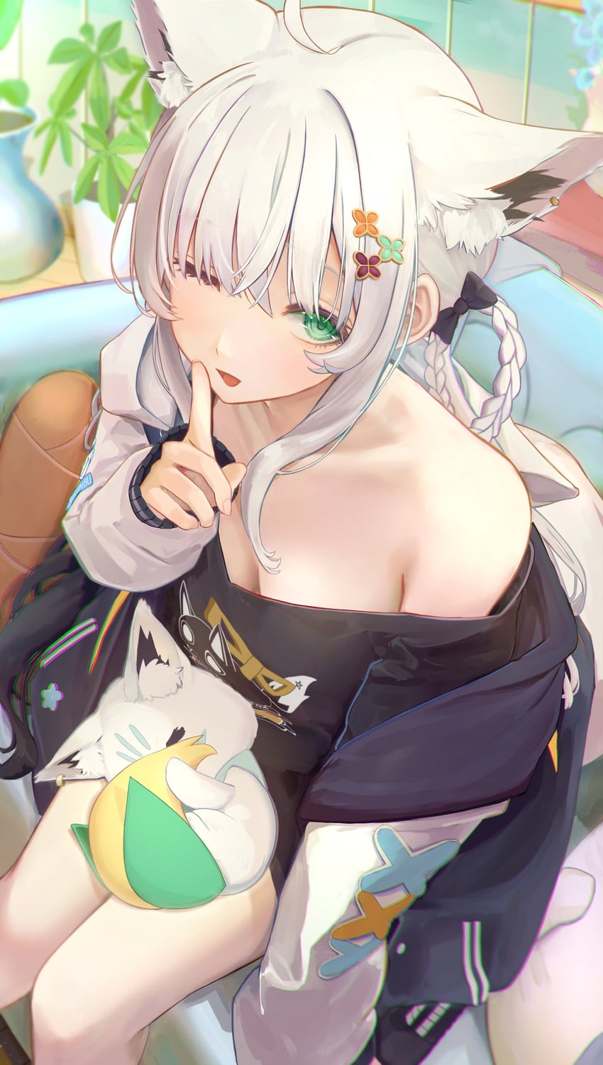 shirakami fubuki, sukonbu, oruyanke, and nejima kitsune (hololive) drawn by hinataaoi_(iraiuketsukechuu)